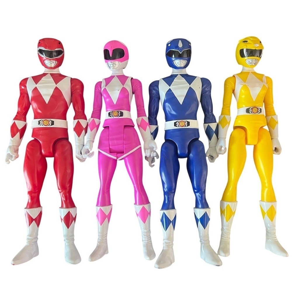 Hasbro Mighty Morphin Power Rangers 12" Action Figure 2021 Red Pink Blue Yellow